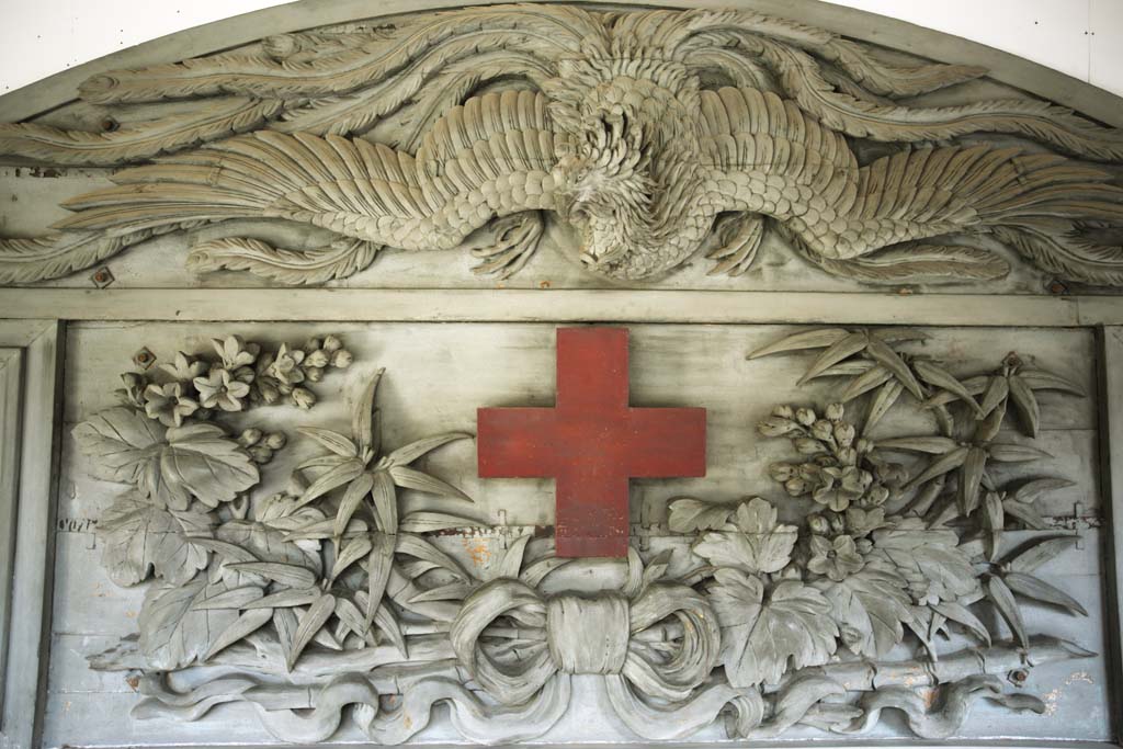 fotografia, materiale, libero il panorama, dipinga, fotografia di scorta,Meiji-mura Villaggio Museo Societ Obliqua Rossa giapponese custodia di centro medica, La Croce rossa, La vedova nobile di imperatrice di Akinori, Fenice cinese, paulownia