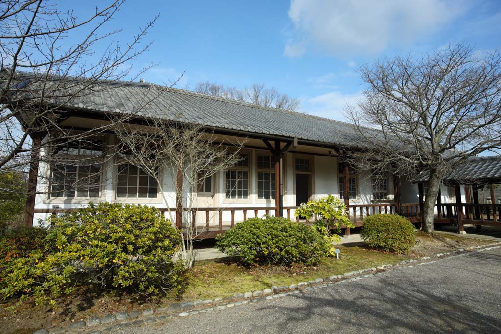 foto,tela,gratis,paisaje,fotografa,idea,Hospital del cuartel de Nagoya del museo de pueblo de Meiji - mura, Construccin del Meiji, La occidentalizacin, Hospital de estilo occidental, Herencia cultural