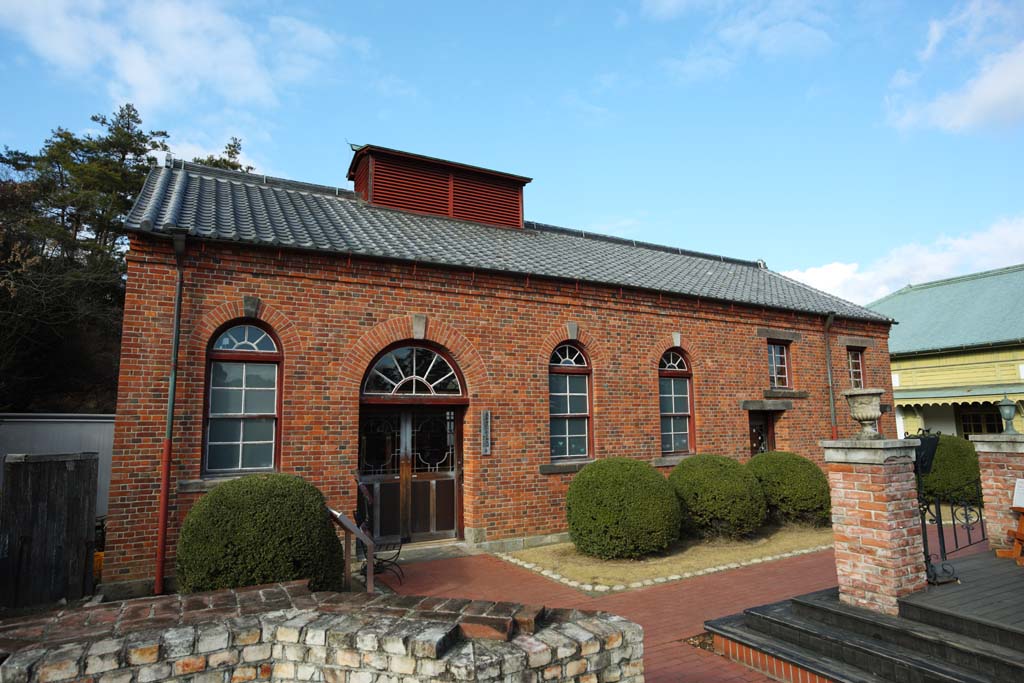 fotografia, materiale, libero il panorama, dipinga, fotografia di scorta,Ufficiale di Museo di Villaggio di Meiji-mura in carica di costruire Shinagawa protegge con vetro fabbrica-risparmio, costruendo del Meiji, L'occidentalizzazione, Edificio di occidentale-stile, Eredit culturale