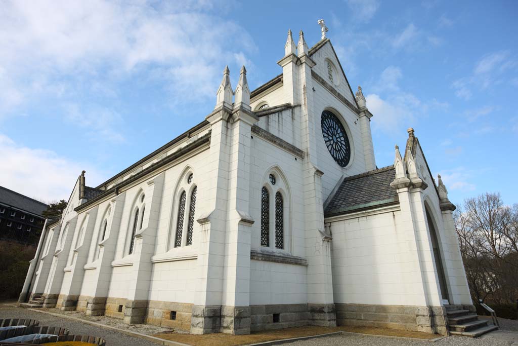 Foto, materiell, befreit, Landschaft, Bild, hat Foto auf Lager,Meiji-mura-Dorf Museum St. Xavier Lord des Himmelstempels, das Bauen vom Meiji, Die Verwestlichung, West-Stilgebude, Kulturelles Erbe