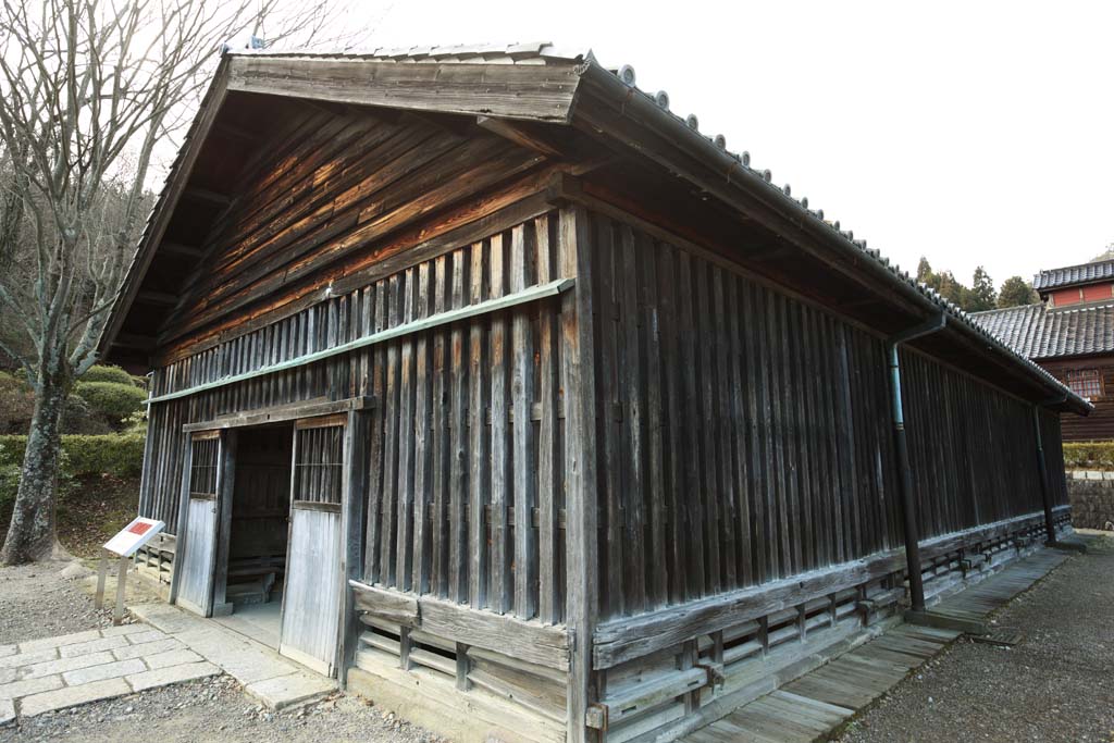 Foto, materiell, befreit, Landschaft, Bild, hat Foto auf Lager,Das Meiji-mura-Dorf Museum Maebashi Gefngnis vermischte Wohnsitzstrau, das Bauen vom Meiji, Die Verwestlichung, Kompromiss zwischen japanischen und europischen Stilen, Kulturelles Erbe