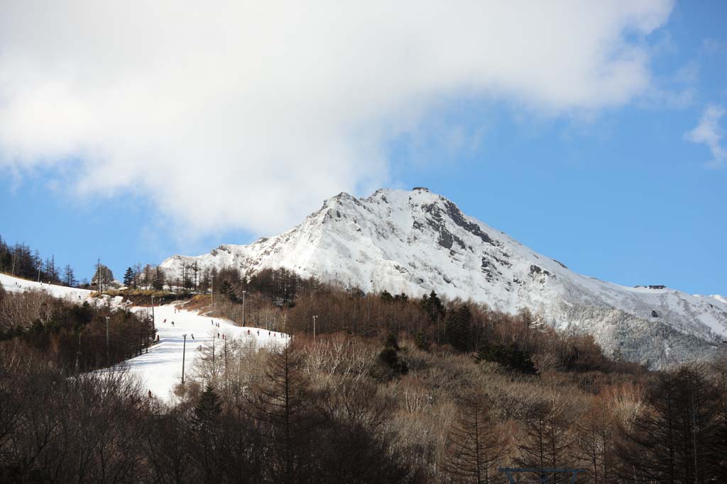 foto,tela,gratis,paisaje,fotografa,idea,Una pendiente, Yatsugatake, Pendiente, Esqu, Rastro