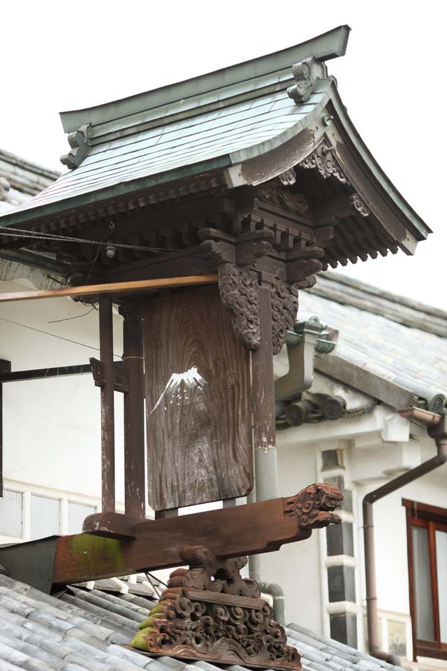 Foto, materieel, vrij, landschap, schilderstuk, bevoorraden foto,Kurashiki signboard, Gedenkteken, Traditie architectuur, Signboard, Muur bedekt met plein tichels en invoegden met de montagevloer wondpleister