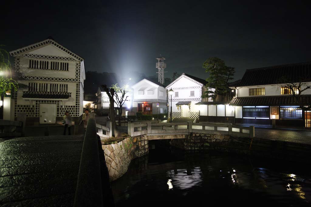 Foto, materiell, befreit, Landschaft, Bild, hat Foto auf Lager,Kurashiki Kurashiki-Fluss, Traditionelle Kultur, Traditionsarchitektur, Japanische Kultur, Die Geschichte