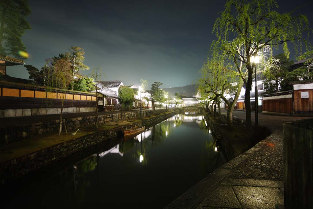 fotografia, material, livra, ajardine, imagine, proveja fotografia,Kurashiki Kurashiki rio, Cultura tradicional, Arquitetura de tradio, Japons cultiva, A histria