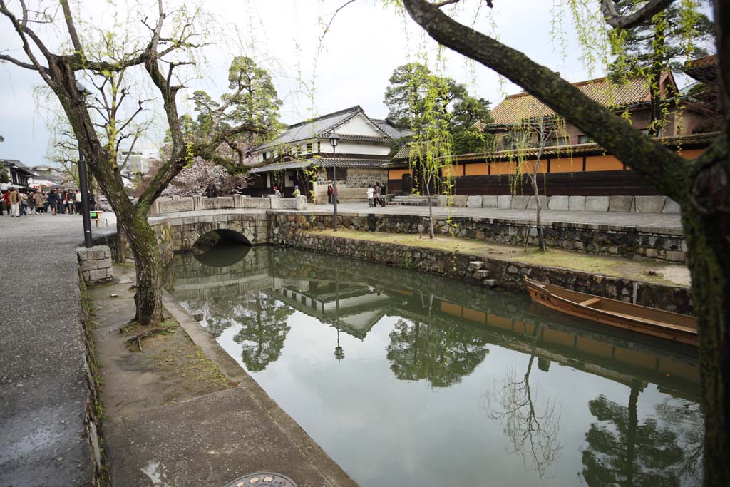 Foto, materieel, vrij, landschap, schilderstuk, bevoorraden foto,Kurashiki Kurashiki River, Traditionele cultuur, Traditie architectuur, Japanse cultuur, De geschiedenis