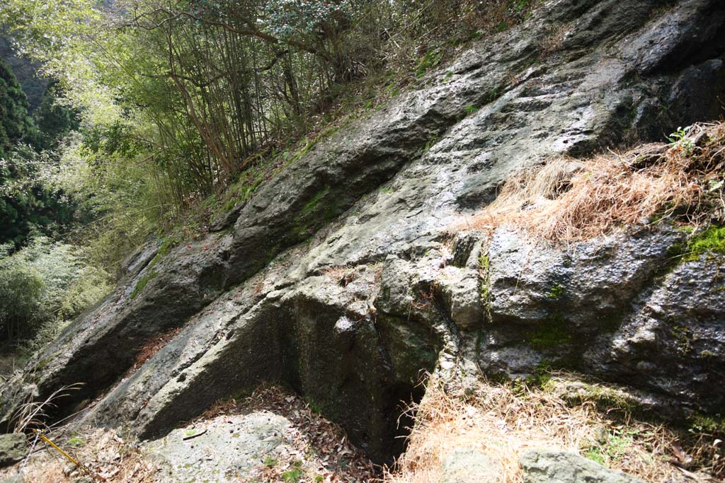 fotografia, materiale, libero il panorama, dipinga, fotografia di scorta,Un veleno di ratto di arsenicale da traccia di villaggio di Iwami-argento-miniera, Gradini, Resti, cimitero, Somo