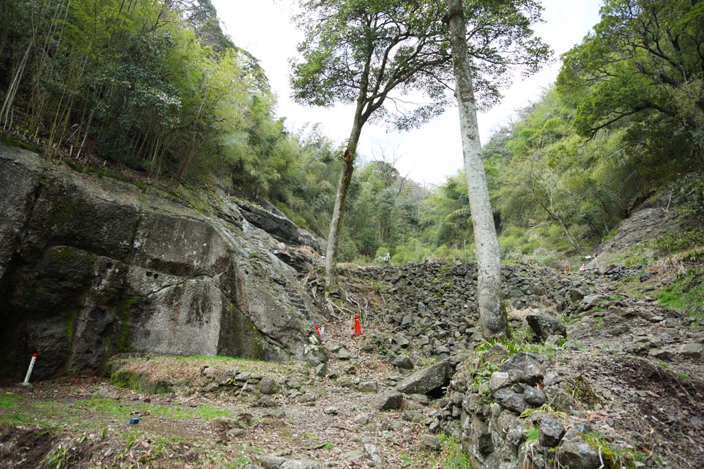 photo, la matire, libre, amnage, dcrivez, photo de la rserve,Un poison du rat arsenical de trace du village de l'Iwami-argent-mine, Escalier, Restes, La galerie, Somo