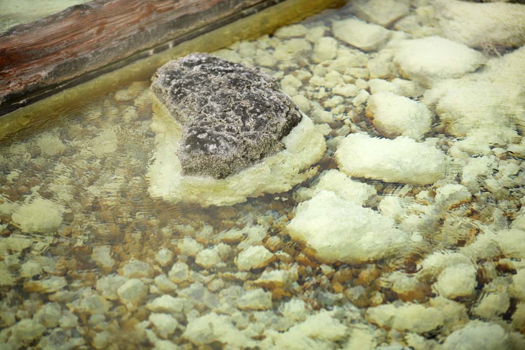 fotografia, materiale, libero il panorama, dipinga, fotografia di scorta,Kusatsu primavera calda campo di acqua caldo, pietra, primavera calda, Zolfo, Acqua calda