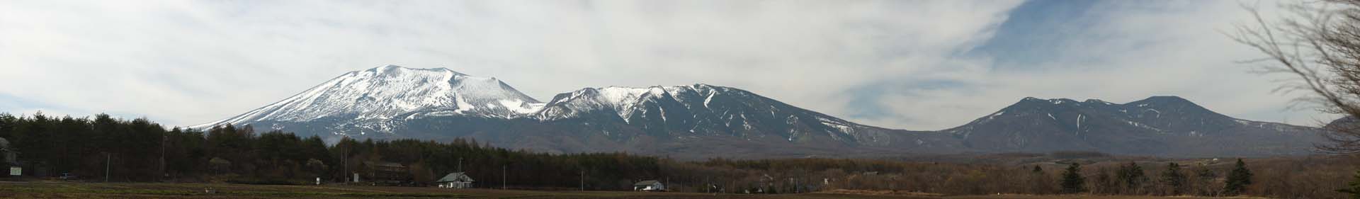 fotografia, materiale, libero il panorama, dipinga, fotografia di scorta,Mt. Asama-yama, Neve, vulcano, Bave culla, Lavico