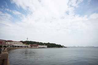 Foto, materiell, befreit, Landschaft, Bild, hat Foto auf Lager,Mt. Yantai Yantai, das Besichtigen von Stelle, Hotel, Leuchtturm, Urlaubsort