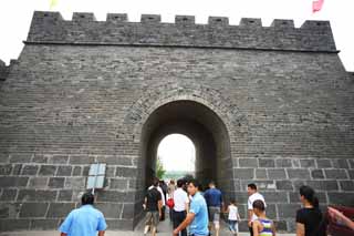 Foto, materieel, vrij, landschap, schilderstuk, bevoorraden foto,De Horai Mizuki poort, Kasteel muur, Japanse zeeschuimers, Defensie, Ishigaki