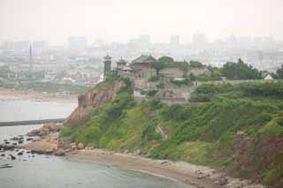 Foto, materiell, befreit, Landschaft, Bild, hat Foto auf Lager,Penglai-Pavillon, Fata Morgana, hohes Gebude, Chinesisches Essen, das Besichtigen von Stelle