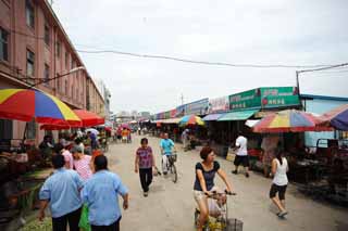 foto,tela,gratis,paisaje,fotografa,idea,Un mercado de ganancia rojo hondo, Mercado, Compartimiento de calle, Compras, Vida