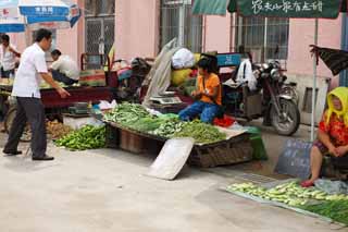 foto,tela,gratis,paisaje,fotografa,idea,Un mercado de ganancia rojo hondo, Mercado, Compartimiento de calle, Compras, Vida