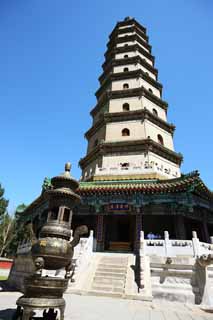 Foto, materiell, befreit, Landschaft, Bild, hat Foto auf Lager,Das bersommern von Gebirgshtte yongyoutempleStupa, Buddhistisches Reliquiar, Chaitya, Turm, Ch'ing