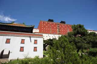 photo, la matire, libre, amnage, dcrivez, photo de la rserve,Putuo Zongcheng temple, Tibet, Chaitya, Je suis splendide, Rouge et blanc