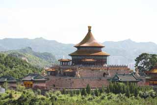 photo,material,free,landscape,picture,stock photo,Creative Commons,Pule Temple, circle, Chaitya, lama tower, cone