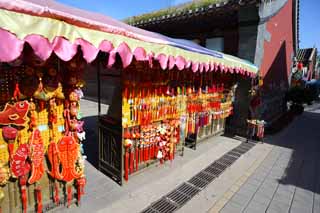 Foto, materiell, befreit, Landschaft, Bild, hat Foto auf Lager,Puning-Tempel, groe Statue von Buddha Tempel, Chaitya, Dekoration, Tibetanischer Buddhismus