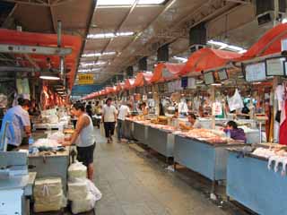 fotografia, material, livra, ajardine, imagine, proveja fotografia,Um mercado de extremidade oriental, loja, mercado, loja de aougueiro, Carne de porco