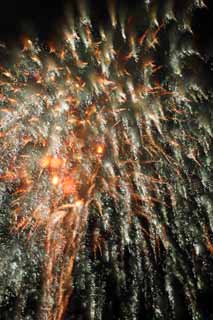 fotografia, materiale, libero il panorama, dipinga, fotografia di scorta,Mostra di fuochi artificiali di fiume di Tama, Fuoco artificiale che lanciano, la naturale scena od oggetto che aggiungono fascino poetico alla stagione dell'estate, Segnali fuoco, Luminosit