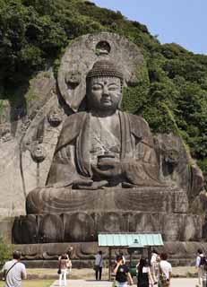 Foto, materiell, befreit, Landschaft, Bild, hat Foto auf Lager,Mt. sah groe Statue von Buddha, Buddhismus, Buddhistisches Bild, Der Buddha vom Verheilen, Bild von Buddha schrieb auf die polierte Klippe