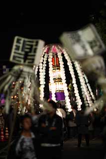 fotografia, materiale, libero il panorama, dipinga, fotografia di scorta,Servizio commemorativo buddista molte lampade, torre per Taho-nyorai, Molti splendono, linea, fiore artificiale