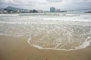 foto,tela,gratis,paisaje,fotografa,idea,Pueblo de Guangan de Pusan, Ola, Playa arenosa, Edificio, El mar