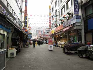 Foto, materieel, vrij, landschap, schilderstuk, bevoorraden foto,Namdaemun brengen op de markt, Nationale vlag, Winkel, Ginseng, Korai wortel