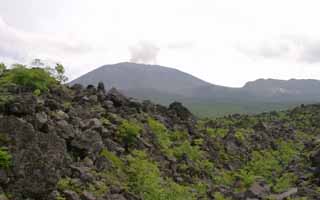 Foto, materiell, befreit, Landschaft, Bild, hat Foto auf Lager,Mt. Asama und Lava, Berg, Lava, Stein, 