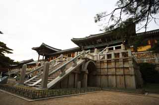 photo,material,free,landscape,picture,stock photo,Creative Commons,The Buddha's land temple purple haze gate, Blue heavens bridge, stone stairway, White cloud bridge, stone bridge