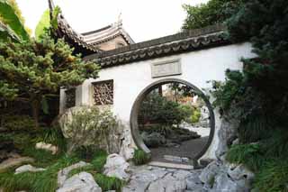 fotografia, materiale, libero il panorama, dipinga, fotografia di scorta,Il cancello di YuGarden, Joss si trova giardino, , Il cancello, Edificio cinese