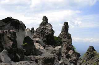 Foto, materiell, befreit, Landschaft, Bild, hat Foto auf Lager,Lava und blauer Himmel, blauer Himmel, Lava, Stein, 