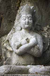 photo,material,free,landscape,picture,stock photo,Creative Commons,A HangzhouLingyingTemple image of Buddha inscribed on the polished cliff, Buddhism, Ishibotoke, Buddhist image, Faith