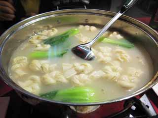 photo,material,free,landscape,picture,stock photo,Creative Commons,Soup of the dried tofu, Chinese cabbage, Dried tofu, Soup, Chinese food