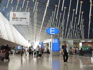 Foto, materieel, vrij, landschap, schilderstuk, bevoorraden foto,Bovenste Uminoura naar het oosten internationale luchthaven, Een luchthaven, Terminaal, Check-in, Reiziger