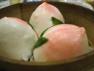 photo,material,free,landscape,picture,stock photo,Creative Commons,The steamed bun of the peach, Dim sum, , Sweets, Chinese food