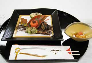 photo,material,free,landscape,picture,stock photo,Creative Commons,The hors d'oeuvres of the banquet, Kotobuki, salmon, congealed food, sea tangle roll