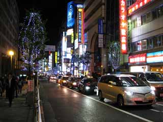 fotografia, materiale, libero il panorama, dipinga, fotografia di scorta,Secondo l'ufficio di custodia, Luminarie, Kabukicho, ufficio di custodia, macchina