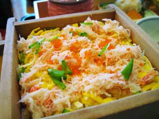 , , , , ,  .,Crab chirashi-sushi, crab, Sushi, , 