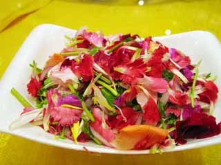 Foto, materiell, befreit, Landschaft, Bild, hat Foto auf Lager,Verzieren Sie mit Blumen Salat, Blume, Rosa, Bltenblatt, Chinesisches Essen