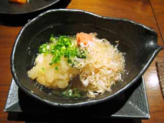 Foto, materiell, befreit, Landschaft, Bild, hat Foto auf Lager,Ist tiefes Braten; und Tofu, Japanisches Essen, Getrockneter bonito, Rieb Radieschen, Ahornsenkung