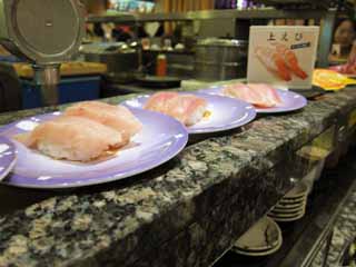 fotografia, material, livra, ajardine, imagine, proveja fotografia,Sushi de cinto-transportador, Sushi, atum, engarrafe atum de borboleta, Toque sushi