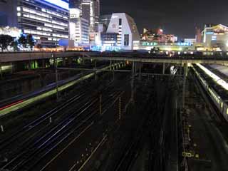 Foto, materieel, vrij, landschap, schilderstuk, bevoorraden foto,Een zuidelijk terras, Gebouw, Station, Parcours, Trein