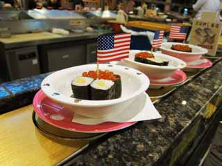 photo,material,free,landscape,picture,stock photo,Creative Commons,Belt-conveyor sushi, The Star-Spangled Banner, How much, I wind up fermented soybeans, I wind up a warship