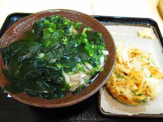 photo,material,free,landscape,picture,stock photo,Creative Commons,Seaweed udon, Seaweed, Persimmon deep frying, leek, Udon