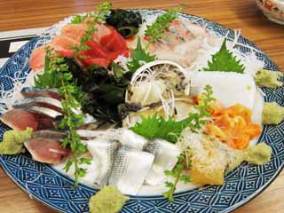 photo,material,free,landscape,picture,stock photo,Creative Commons,A sashimi helping of various kinds of dishes, cut mackerel sprinkled with salt and then pickled in vinegar, , An ark shell, abalone