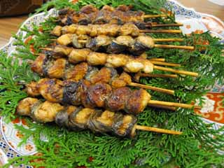 , , , , ,  .,eel skewer, eel, hinoki, Spit-, Sauce