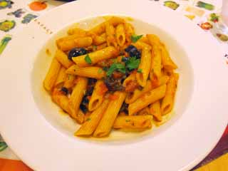 Foto, materiell, befreit, Landschaft, Bild, hat Foto auf Lager,Penne all'arrabbiata, Kche, Essen, , 