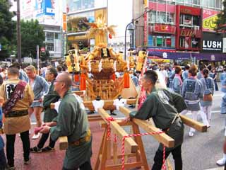 photo,material,free,landscape,picture,stock photo,Creative Commons,A festival of Shibuya, An omikoshi, happi coat, festival, 